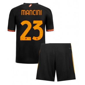 AS Roma Gianluca Mancini #23 Rezervni Dres za Dječji 2023-24 Kratak Rukavima (+ kratke hlače)